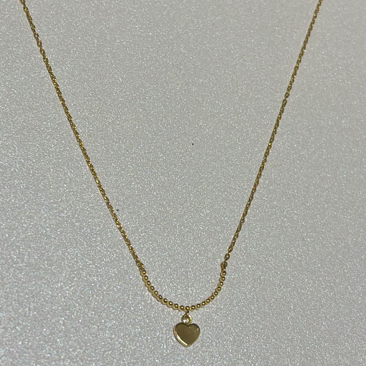 Microbeads Plane Heart Necklace