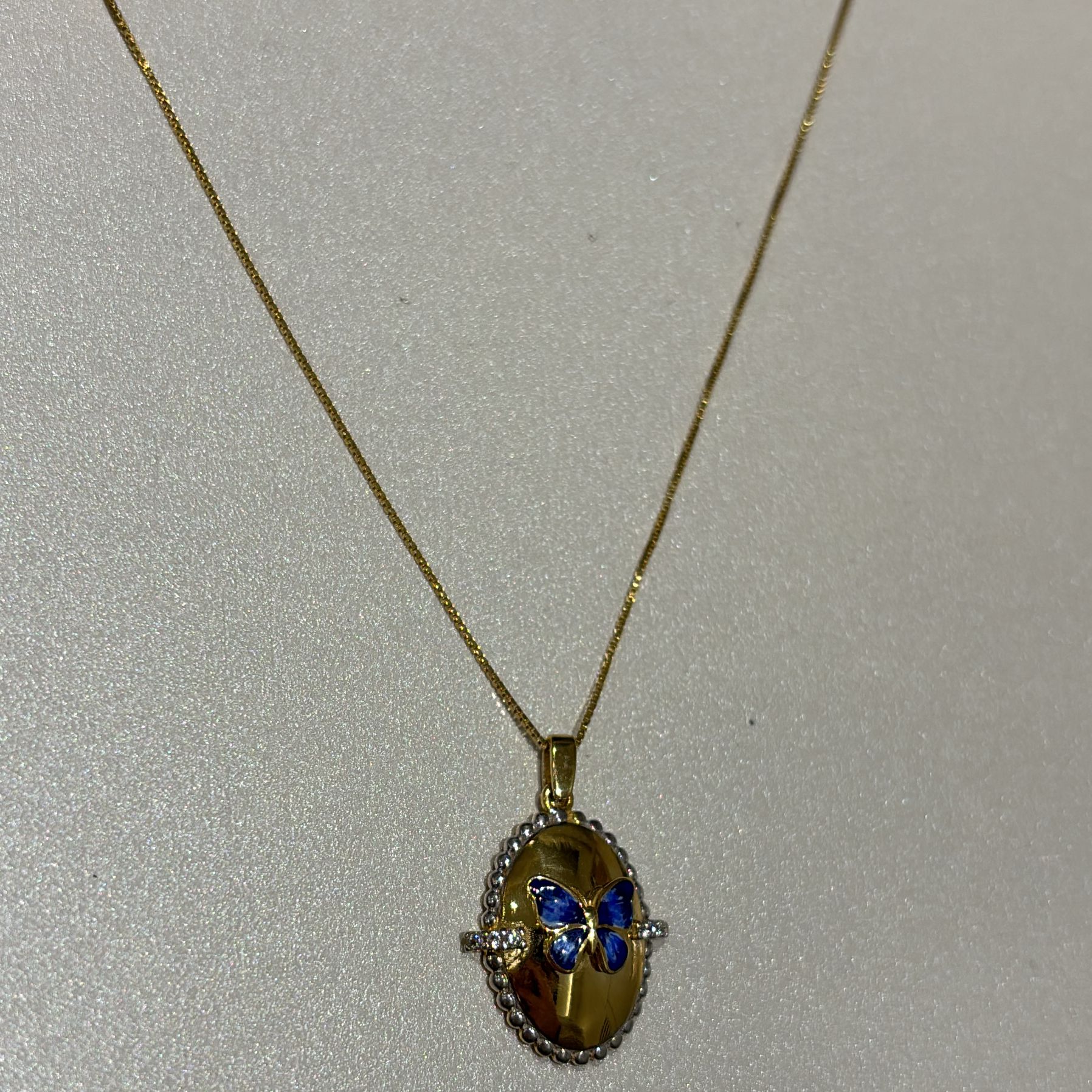 Butterfly Medallion Necklace