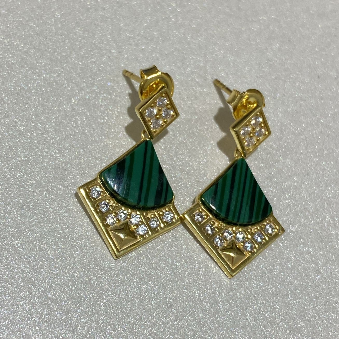 Malachite Earring