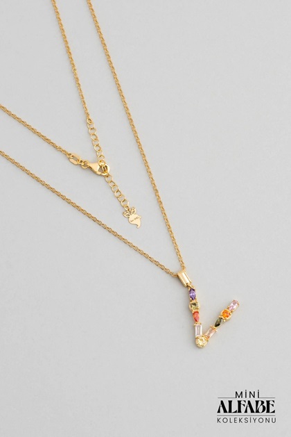 V Letter Necklace