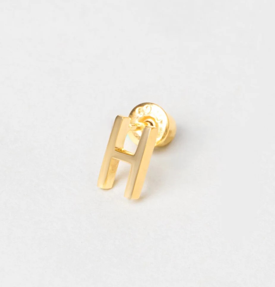 H Letter Single Earring
