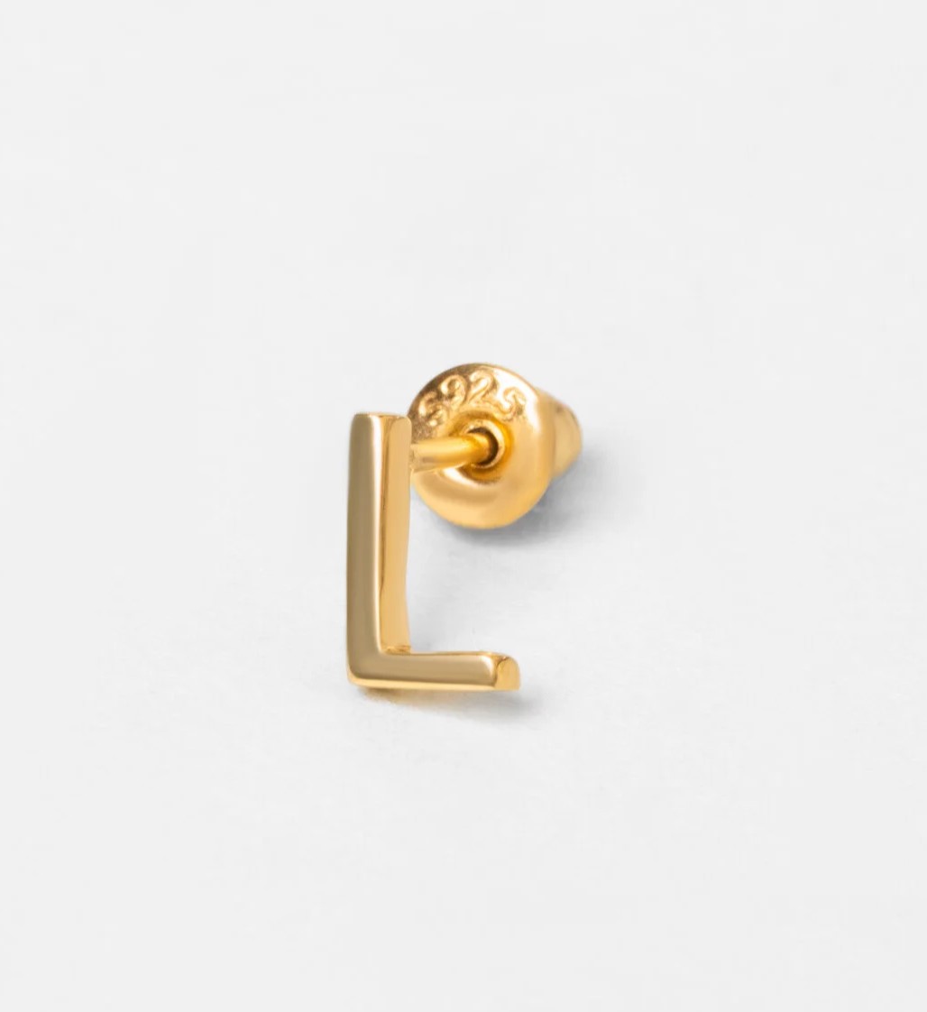 L Letter Single Earring