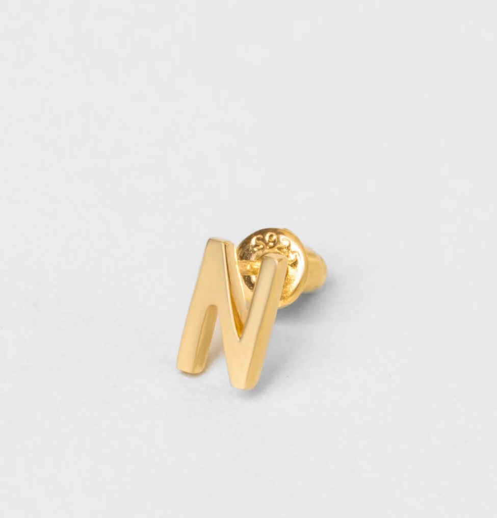 N Letter Single Earring