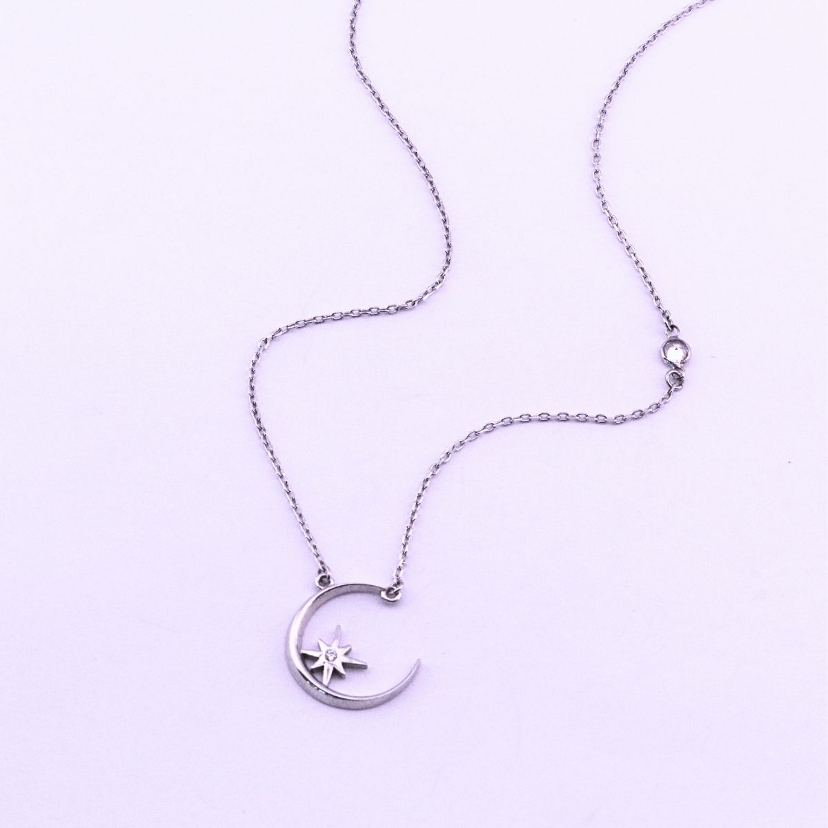 Moon and Star Necklace