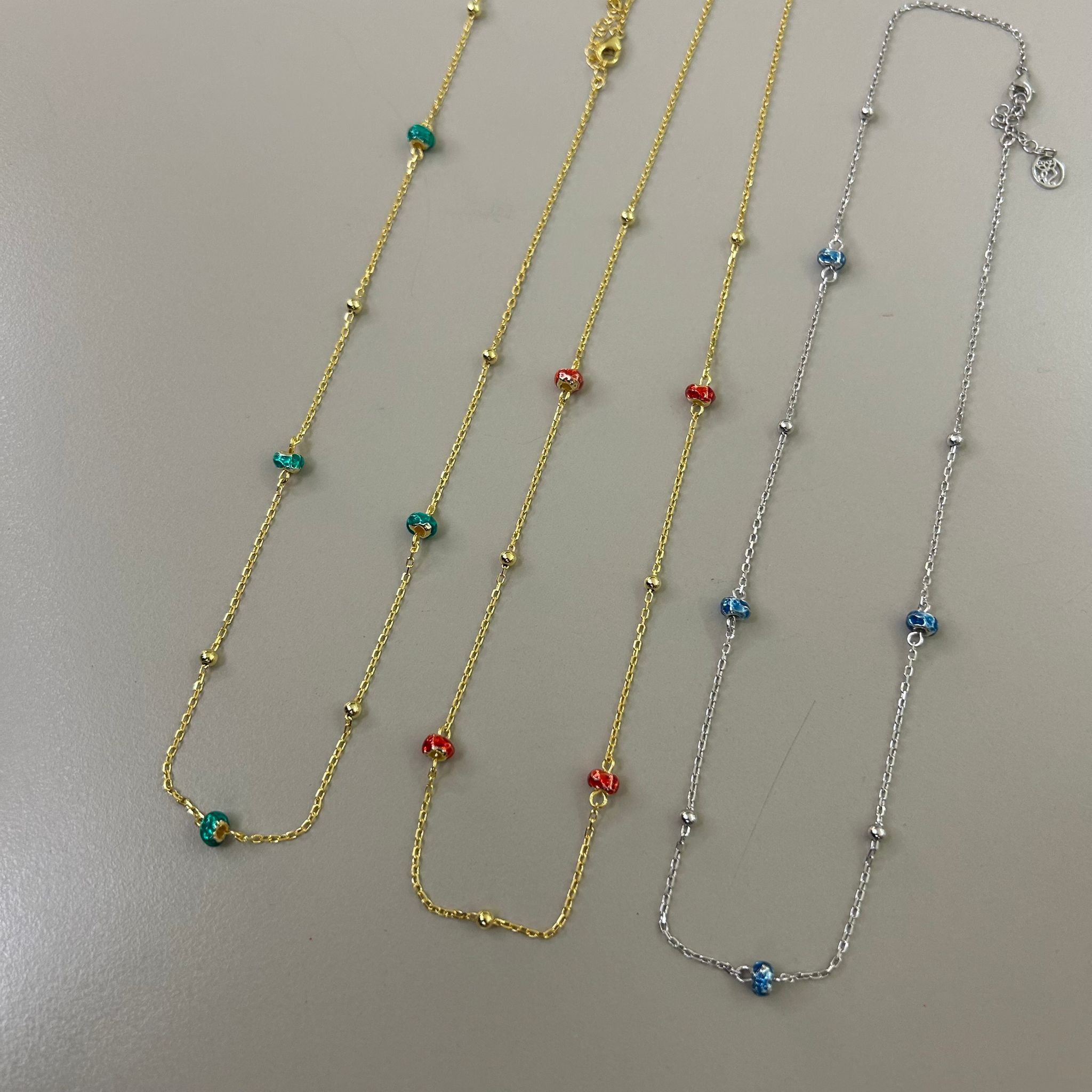 Enameled Ball Necklace