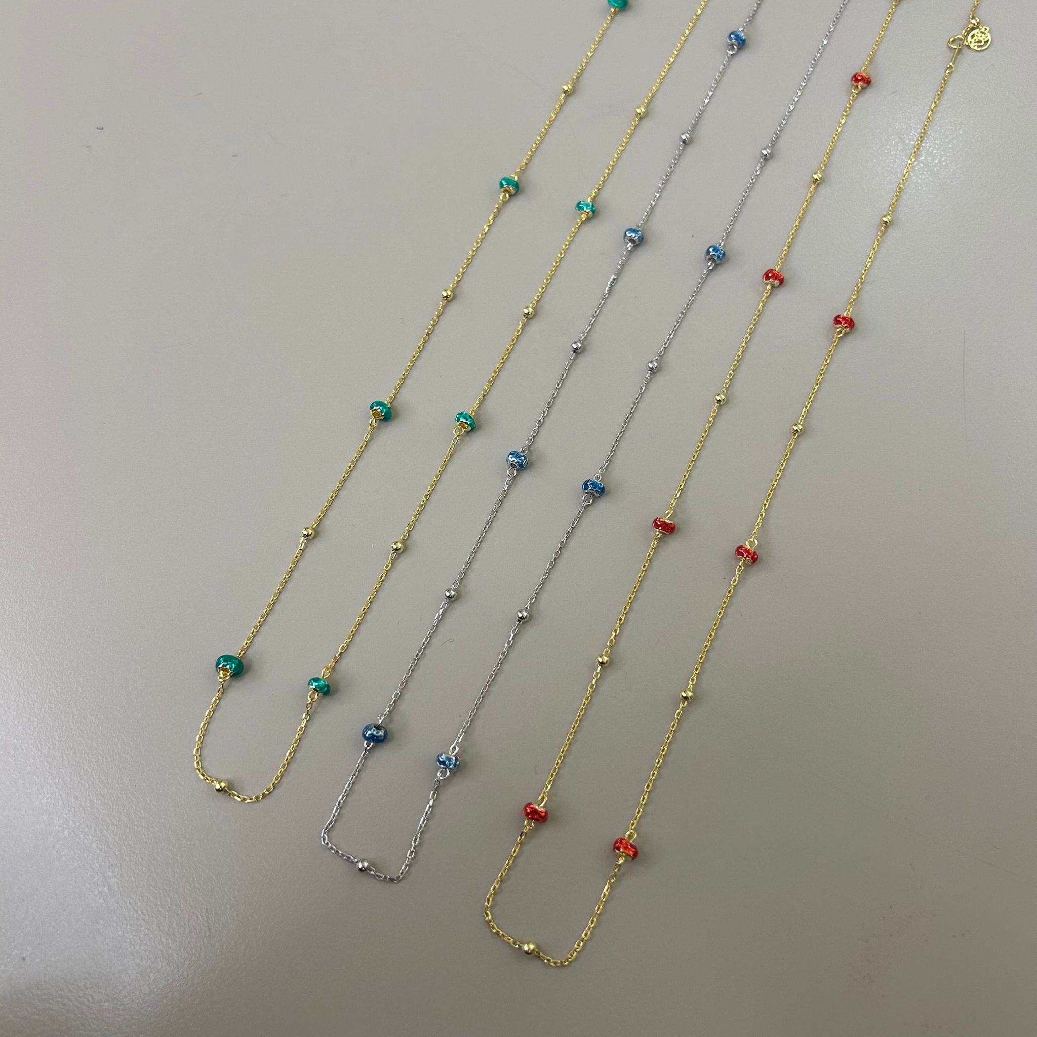 Enameled Ball Necklace