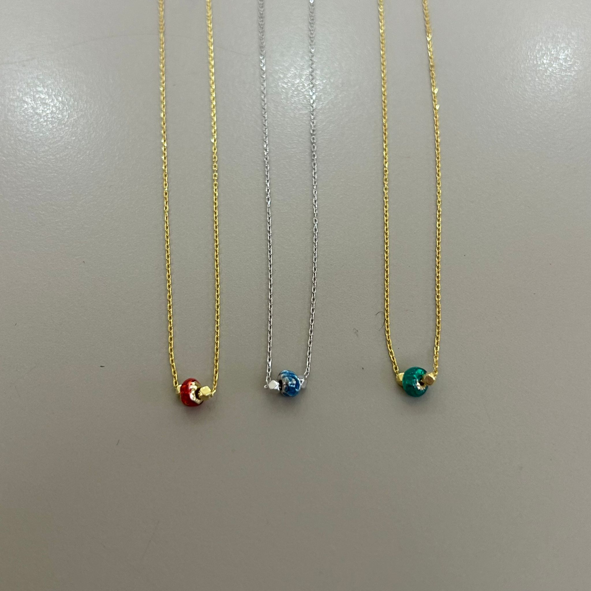 Enameled Ball Necklace
