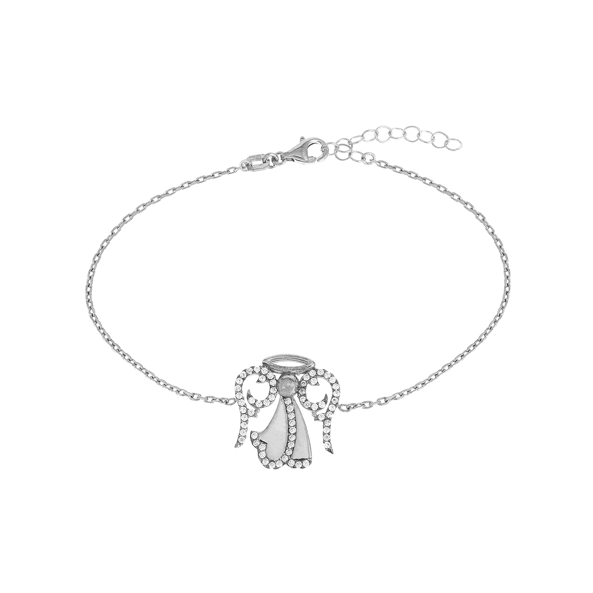 Silver Bracelet Special Design Angel Form 925 Sterling