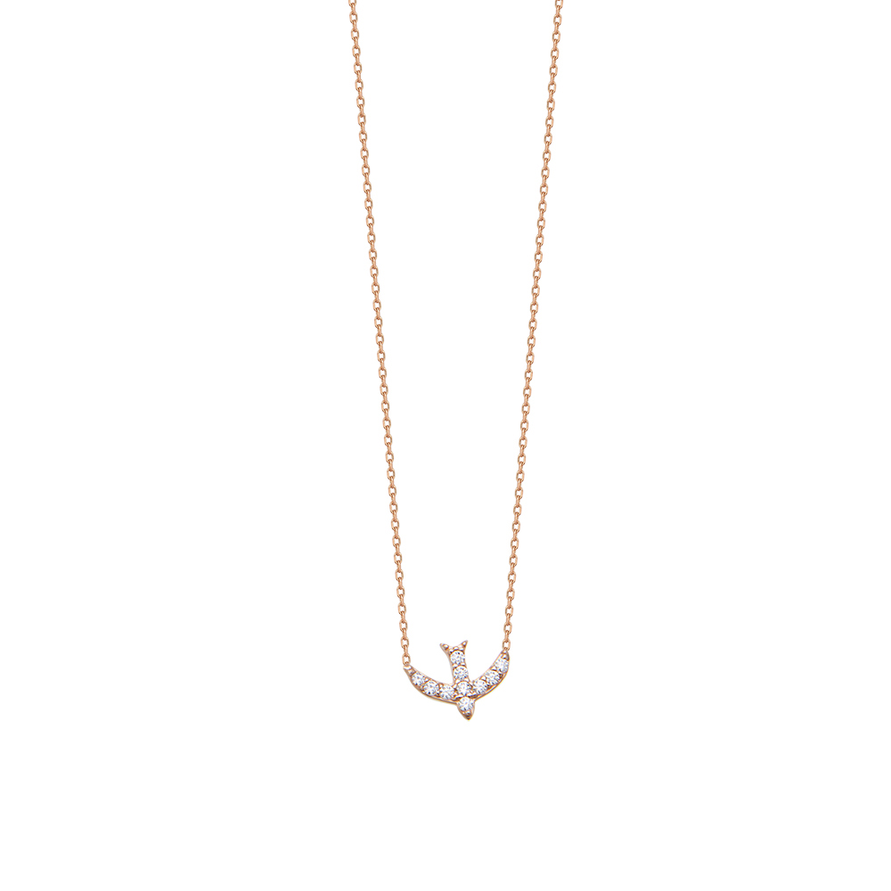 Silver Necklace Bird Design 925 Sterling