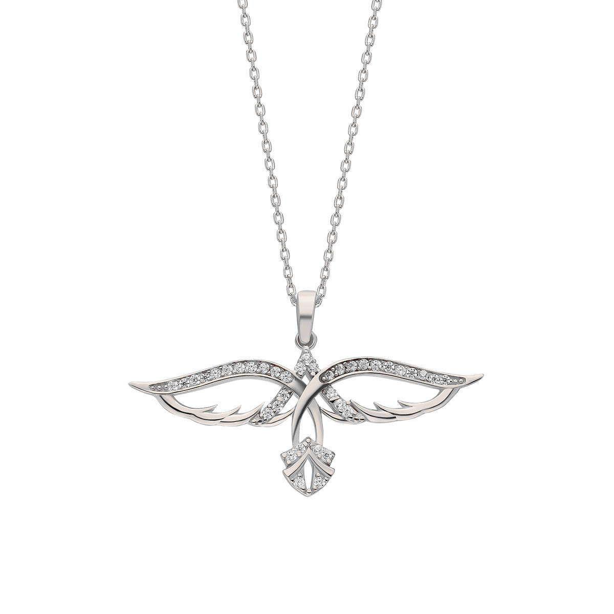 Silver Necklace Angel Wings Special Design 925 Sterling 