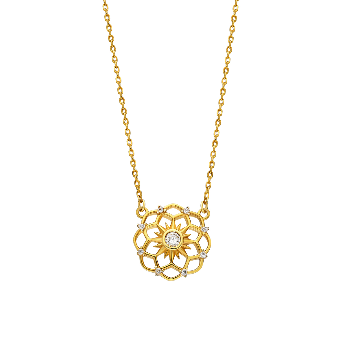 Silver Necklace Flower Design Special Design 925 Sterling