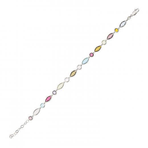 Silver Bracelet Festival Collection Special Design Mix Colors 925 Sterling