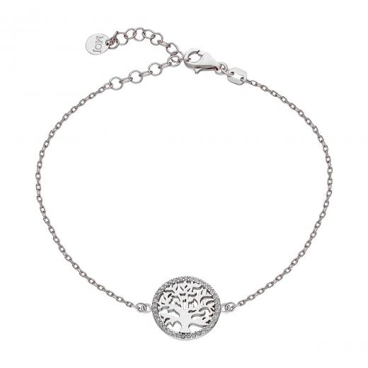 Silver Bracelet Flower Design Zirconia 925 Sterling