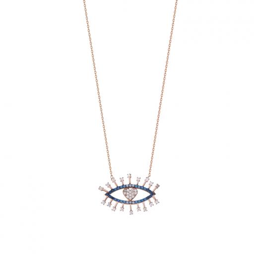 Silver Necklace Evil Eye Collection Special Design 925 Sterling