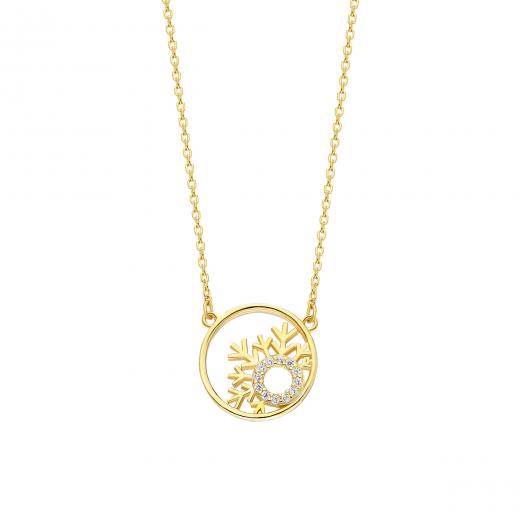 Silver Necklace Snowflake Symbol Special Design 925 Sterling 
