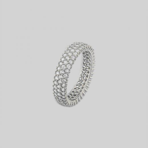 Silver Ring Band Design Zirconia 925 Sterling
