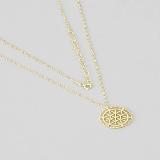 925 Sterling Silver Necklace Life Flower Symbol with Zircon