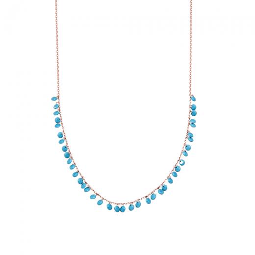 Silver Necklace Turquoise Stone 925 Sterling